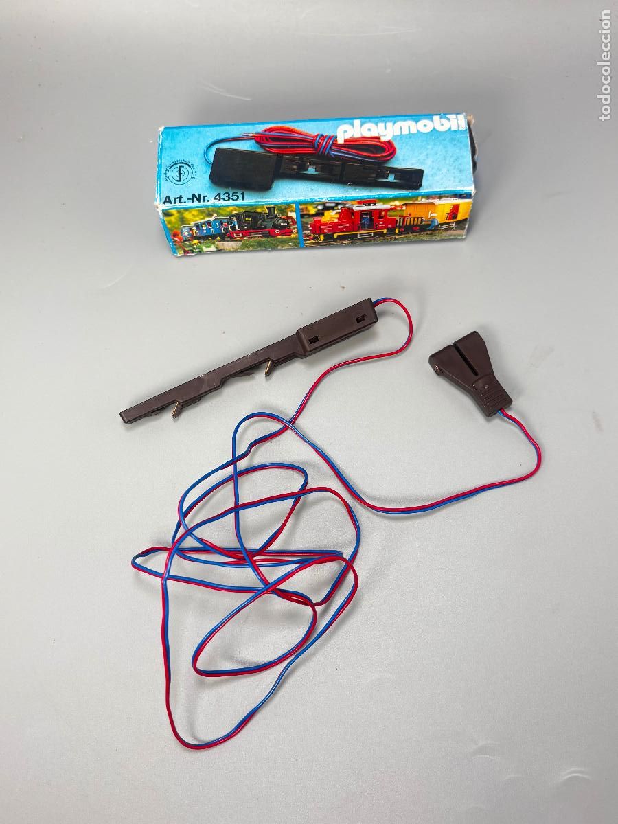 Playmobil: Playmobil 4351 cable conexi&oacute;n v&iacute;as transformador tren LGB