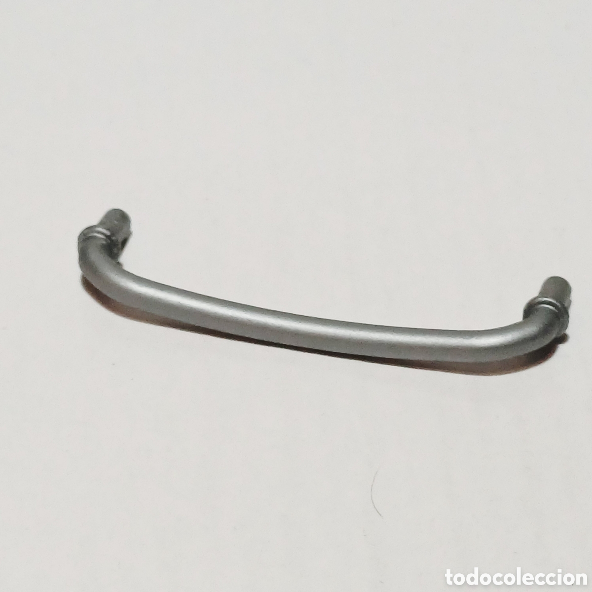 Playmobil: Pieza playmobil agarradero asidero barandilla curvada gris metalizado 5,7 cm largo