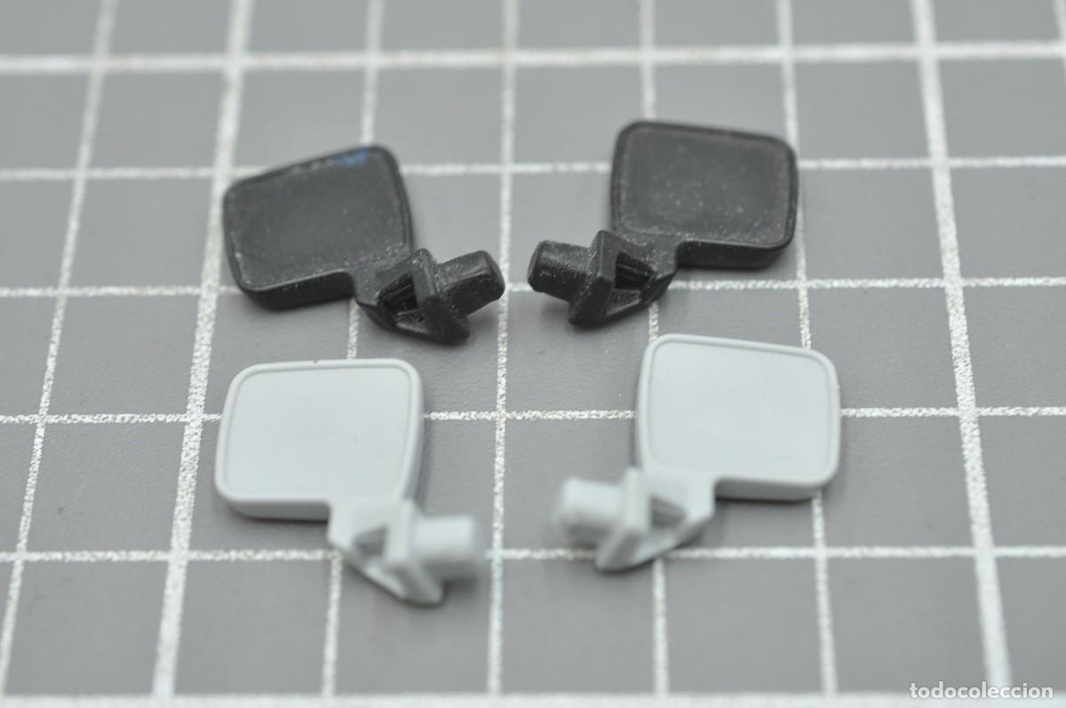Playmobil: WSK090 pq&ntilde;6 Playmobil, 4 espejos retrovisores gris oscuro