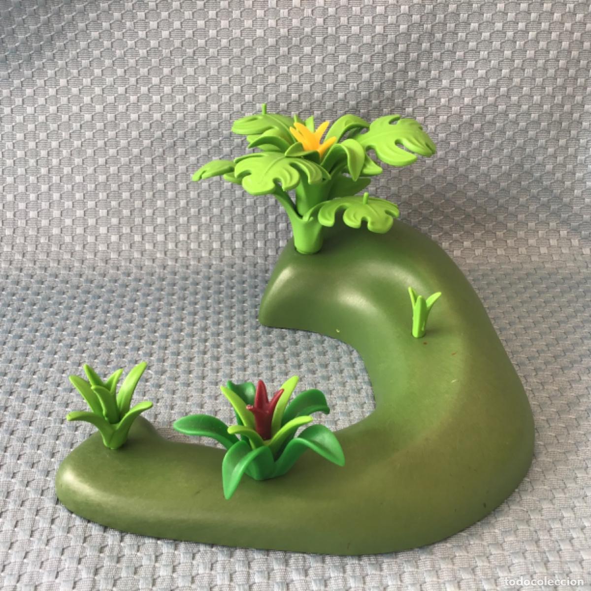 Playmobil: Playmobil plataforma con plantas.