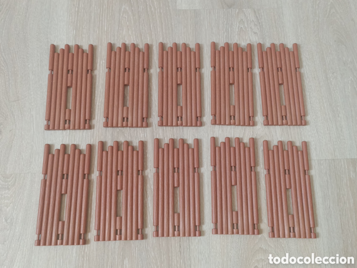 Playmobil: Playmobil lote 10 paredes empalizadas peque&ntilde;as fort eagle bravo 3419 3773 western oeste nordista