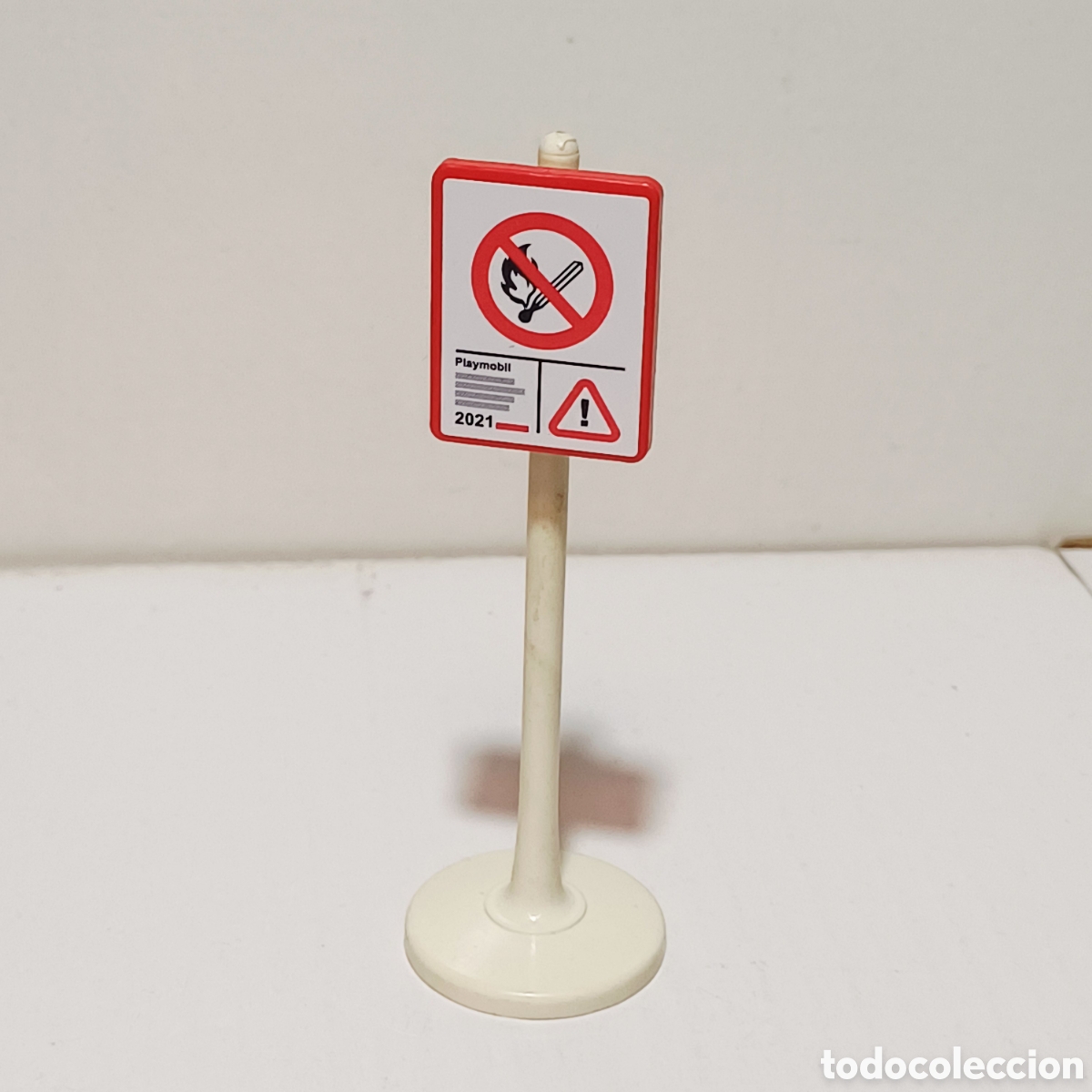 Playmobil: Pieza playmobil se&ntilde;al vertical peligro incendio