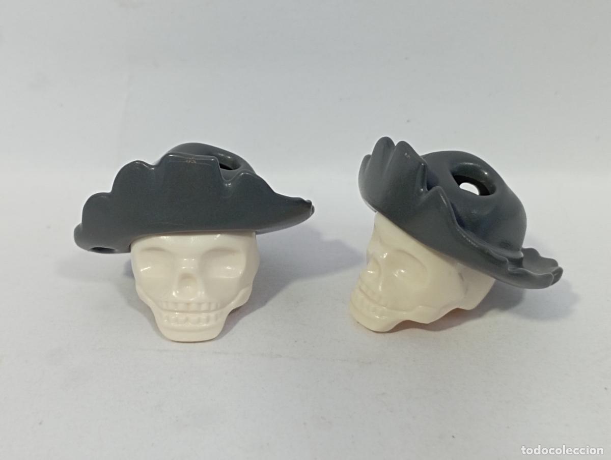 Playmobil: PLAYMOBIL 2 CALAVERA CON SOMBRERO PIRATAS MEDIEVAL........