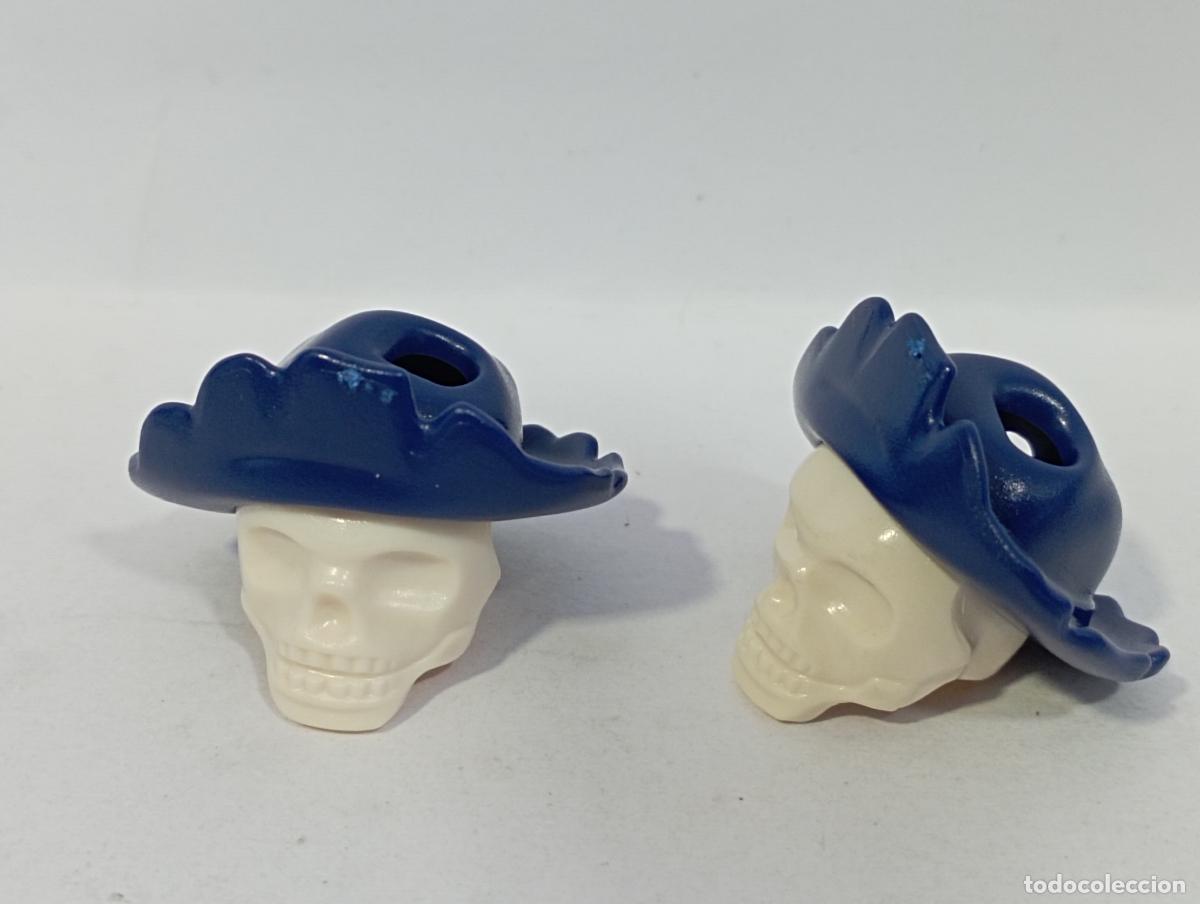 Playmobil: PLAYMOBIL 2 CALAVERA CON SOMBRERO PIRATAS MEDIEVAL........