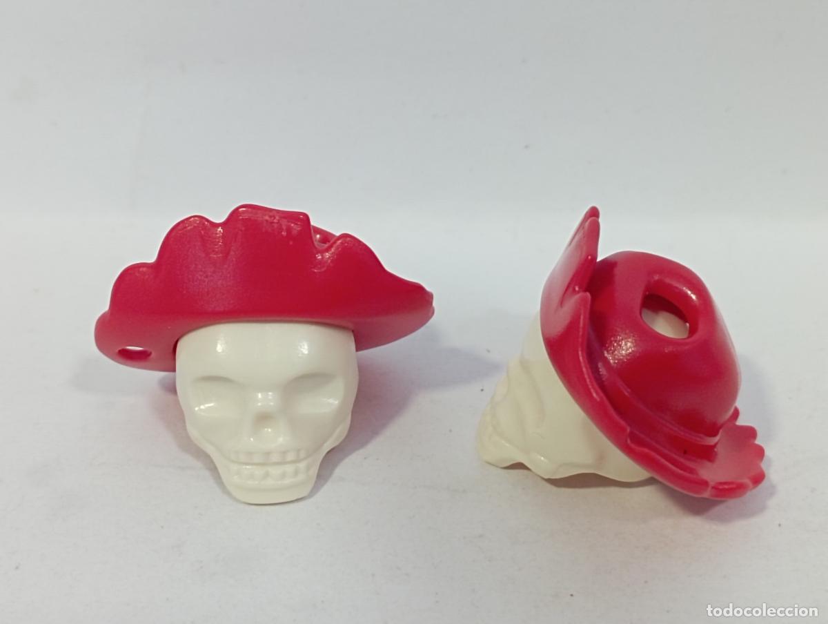 Playmobil: PLAYMOBIL 2 CALAVERA CON SOMBRERO PIRATAS MEDIEVAL........