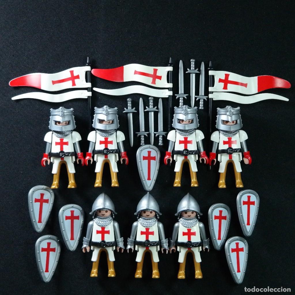 Playmobil: Playmobil 7 caballeros medievales templarios ☼