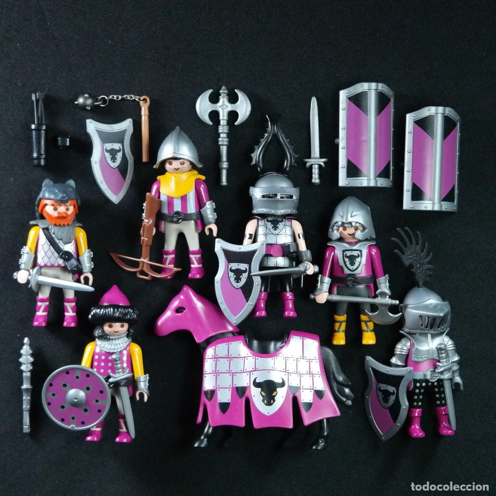 Playmobil: Playmobil caballeros barbaros medievales con caballo y armas ☼