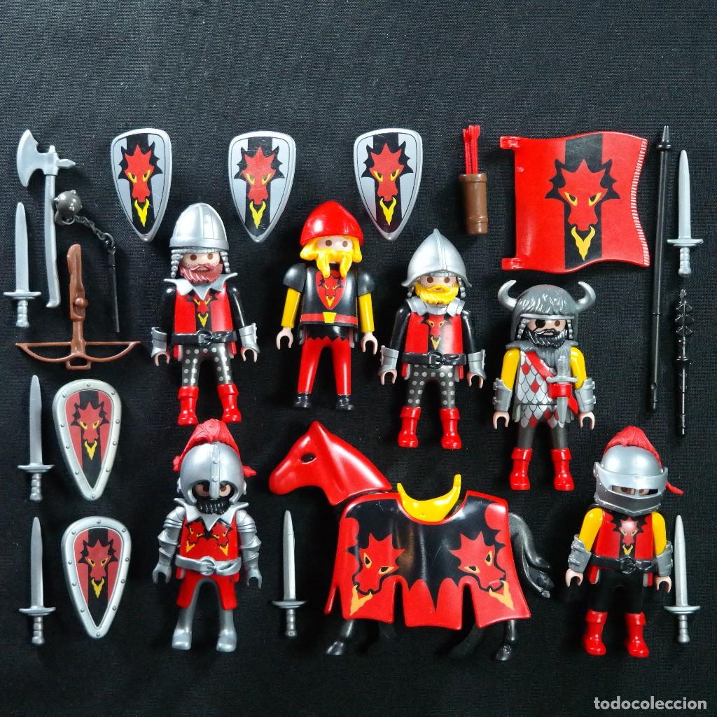 Playmobil: Playmobil caballeros medievales con caballo y armas ☼