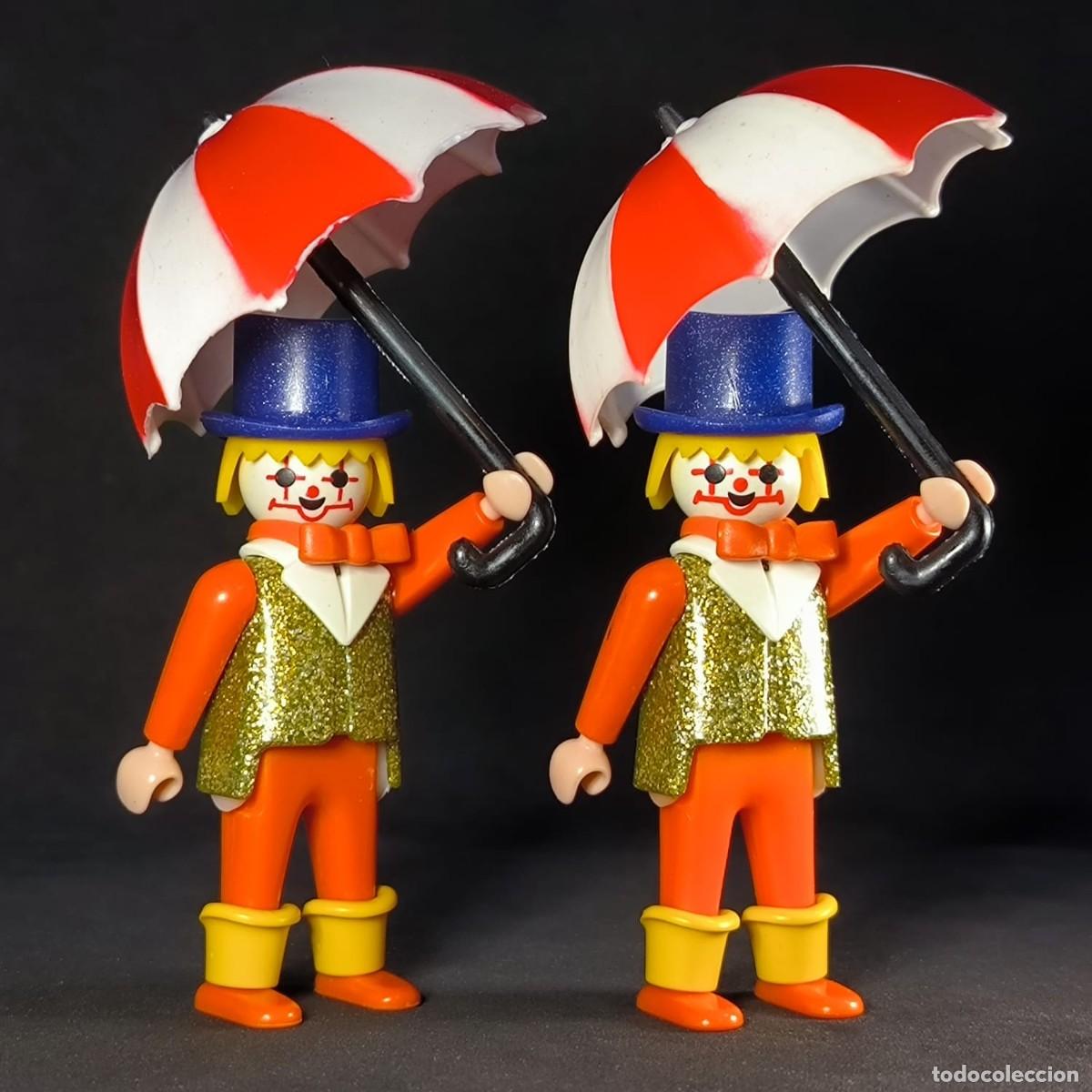 Playmobil: Playmobil dos payasos con paraguas ☼