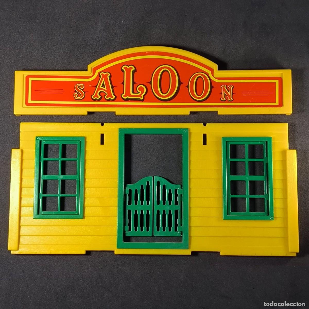 Playmobil: Playmobil frente con cartel saloon oeste ☼