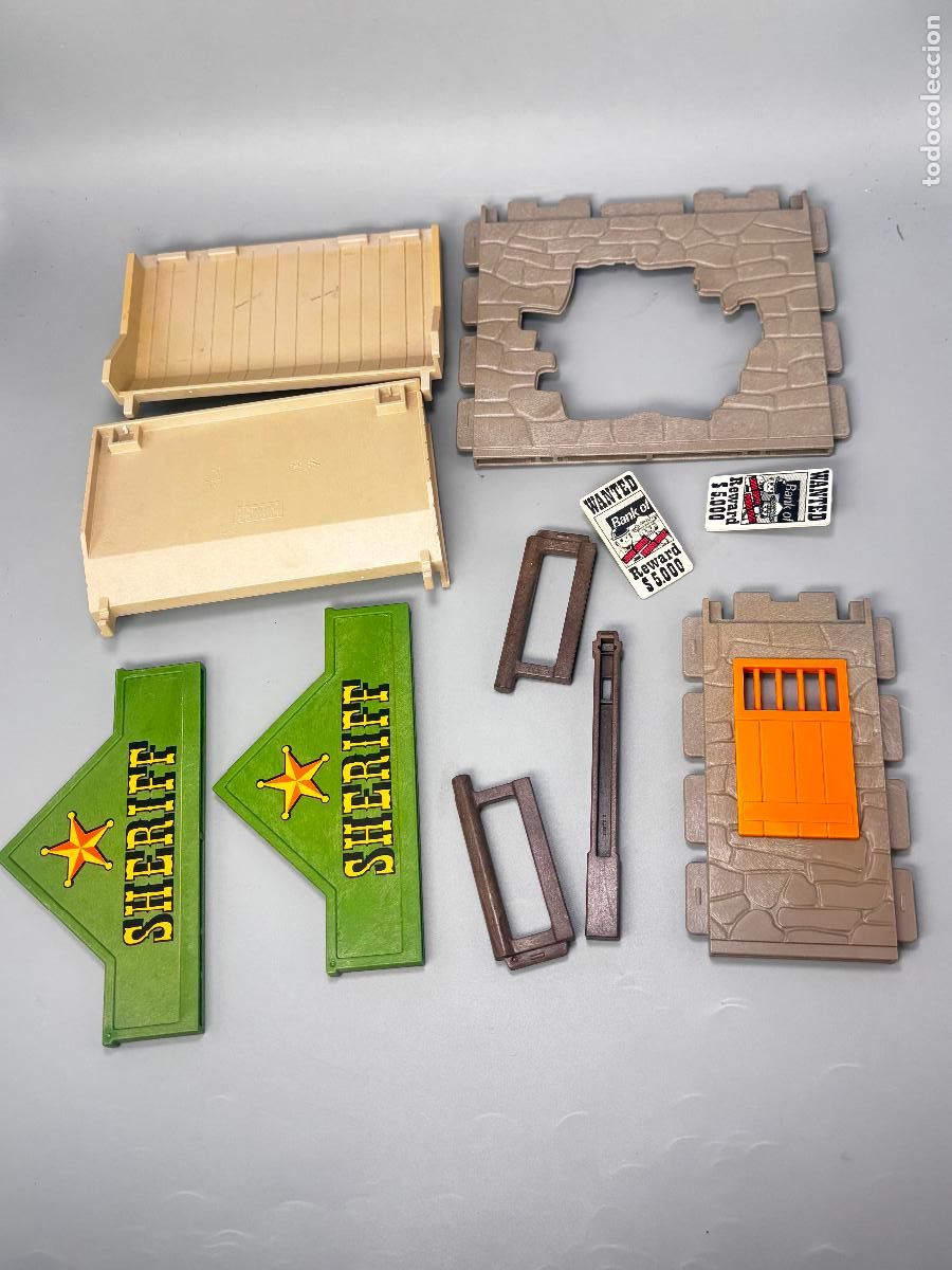 Playmobil: Playmobil 3786 letrero tejado pared soporte oficina sheriff