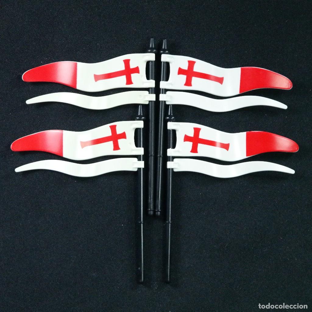 Playmobil: Playmobil 4 banderas templarias medievales ☼