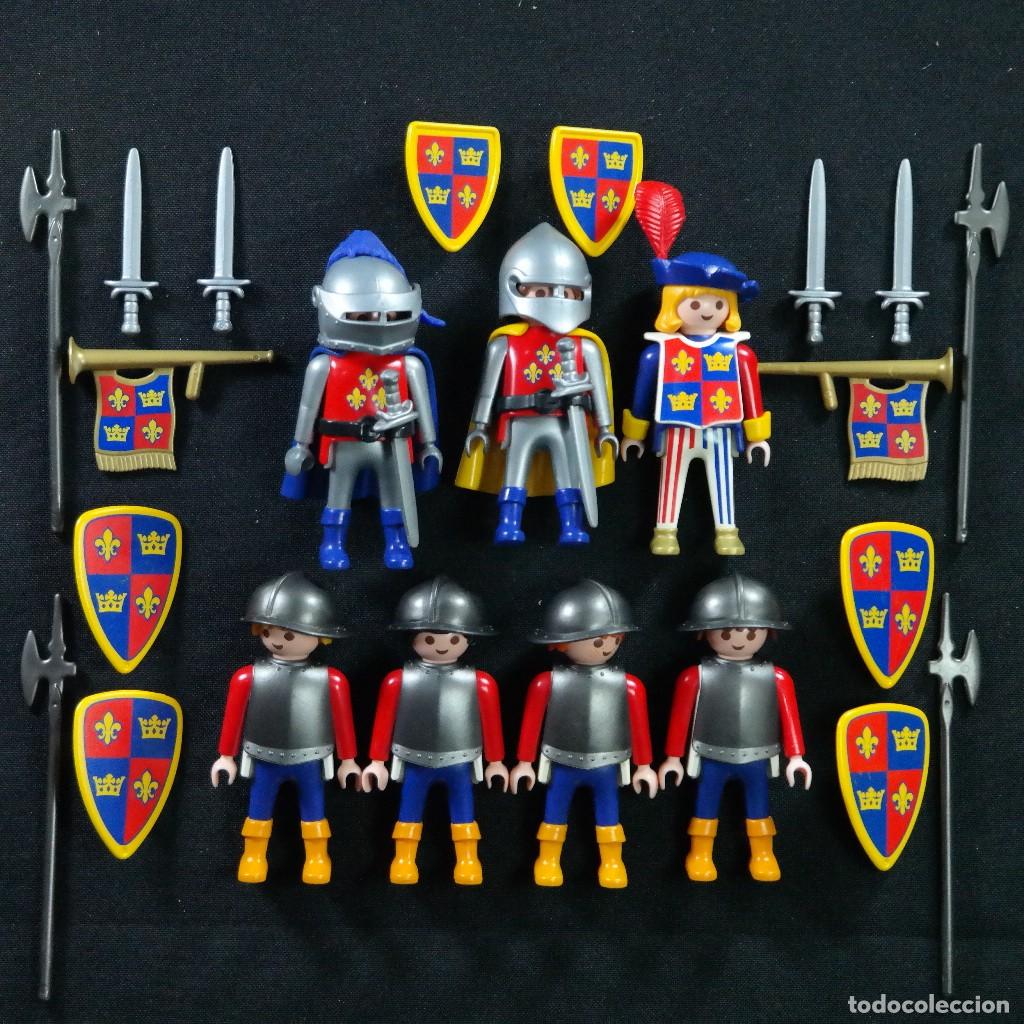 Playmobil: Playmobil 7 caballeros flor de lys con accesorios ☼