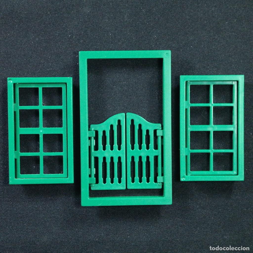 Playmobil: Playmobil puerta con ventanas verdes saloon oeste ☼