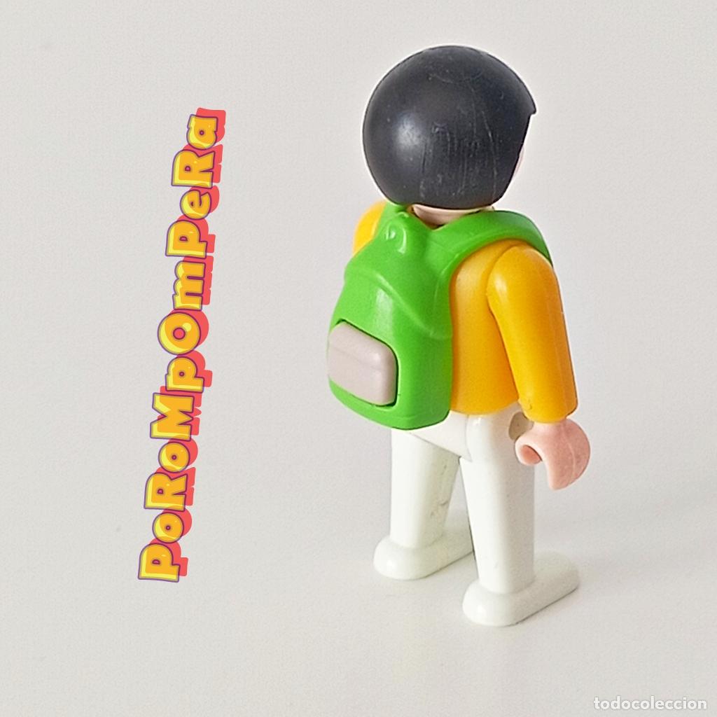 Playmobil: PLAYMOBIL MOCHILA INFANTIL VERDE-GRIS CARTERA NI&Ntilde;O MALETA COLEGIO COLE R8