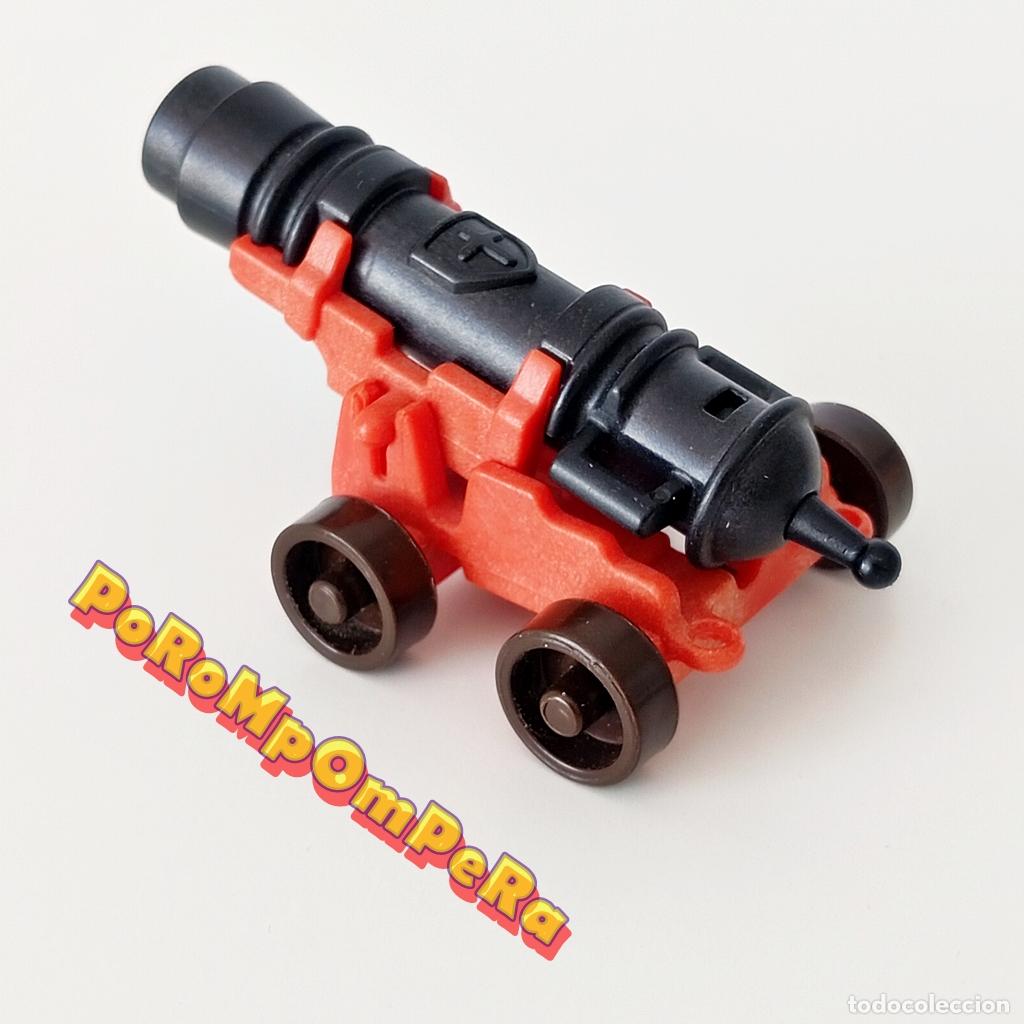 Playmobil: PLAYMOBIL CA&Ntilde;&Oacute;N NEGRO BASE ROJA RUEDA MARR&Oacute;N BARCO PIRATA R7