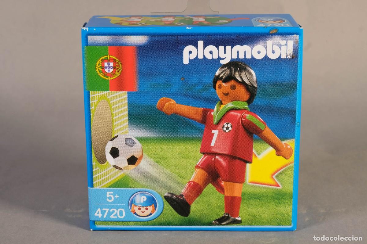 Playmobil: Figura PLAYMOBIL Ref.4720 Jugador de f&uacute;tbol Portugal - Portugal football player - Caja SIN ABRIR