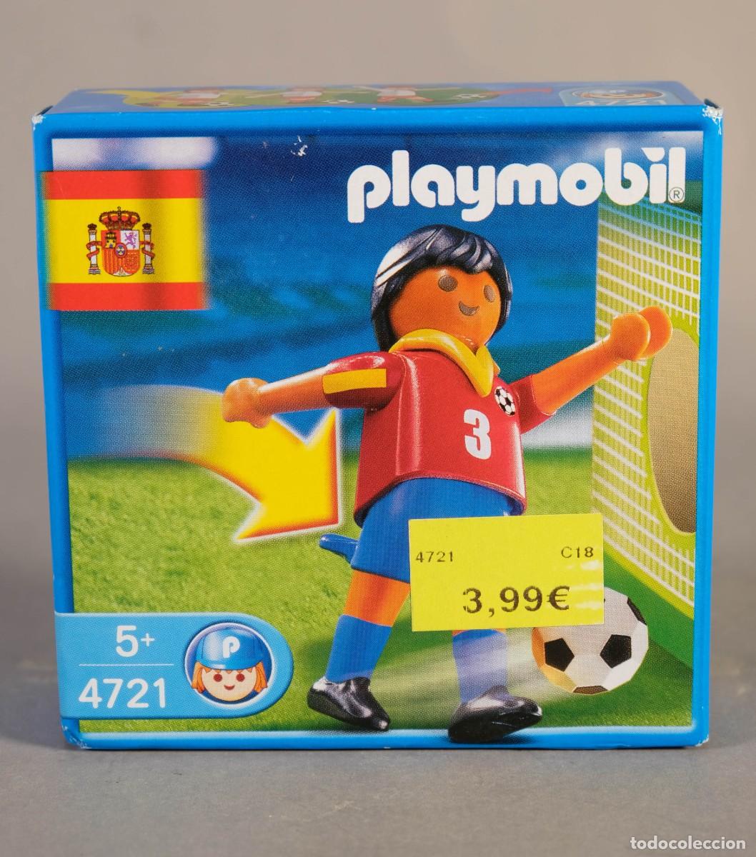Playmobil: Figura PLAYMOBIL Ref.4721 Jugador de f&uacute;tbol Espa&ntilde;a - Spain football player - Caja SIN ABRIR