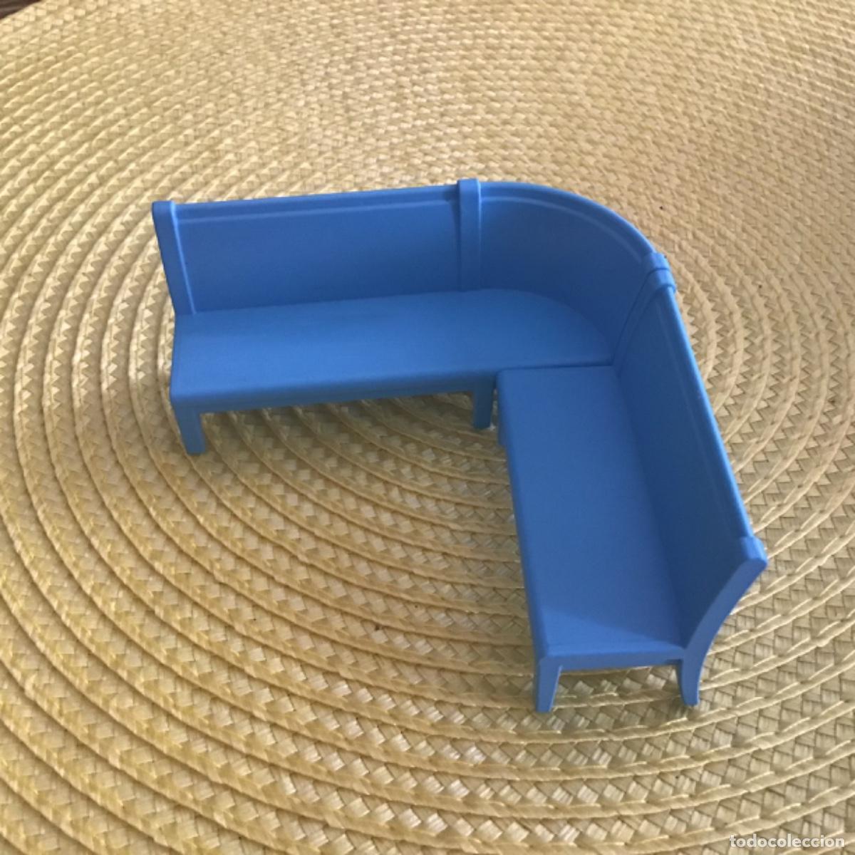 Playmobil: PLAYMOBIL ref. 5336 Banco asiento esquinero azul cocina.