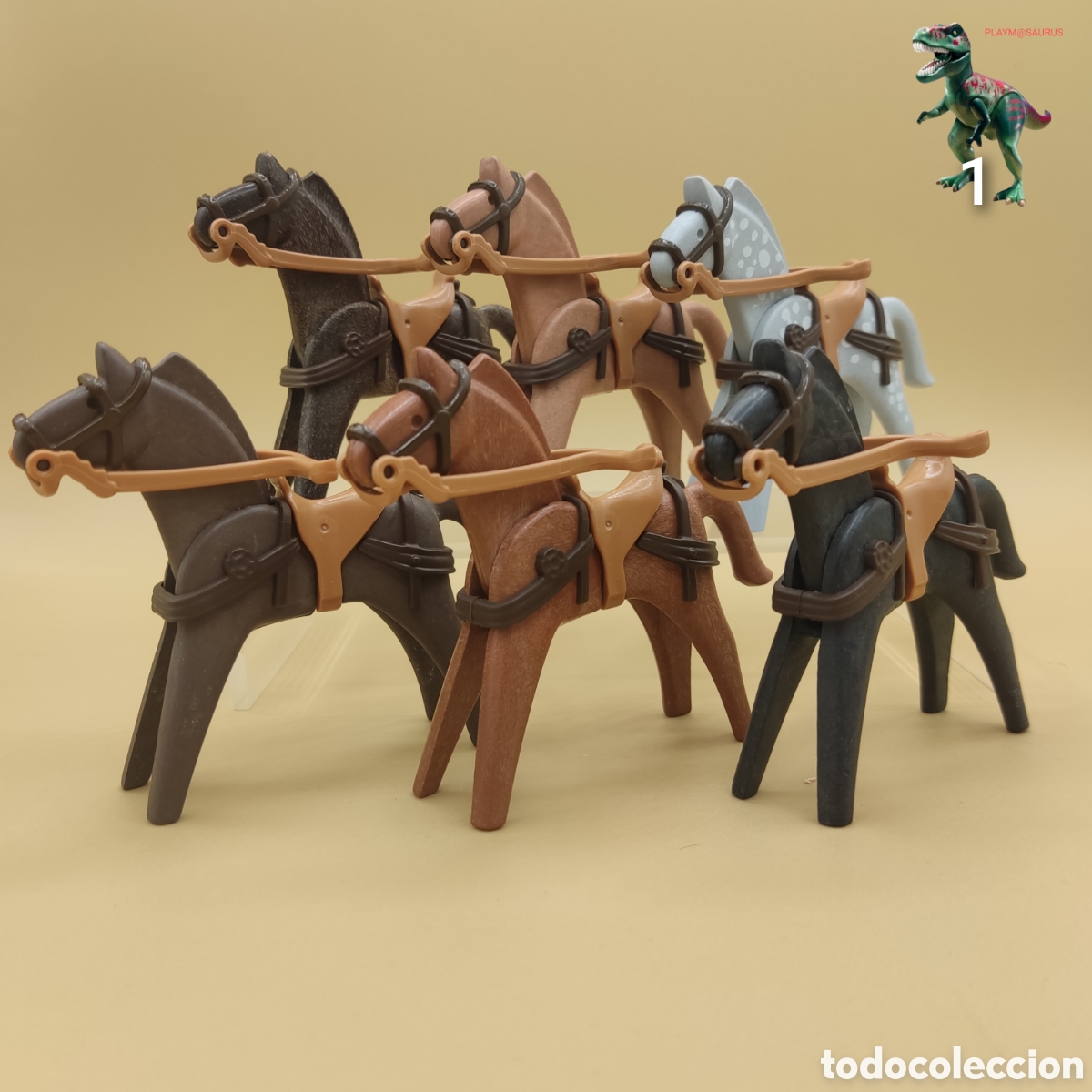Playmobil: Playmobil lote caballo antiguo primera generacion silla riendas caballero medieval montura castillo