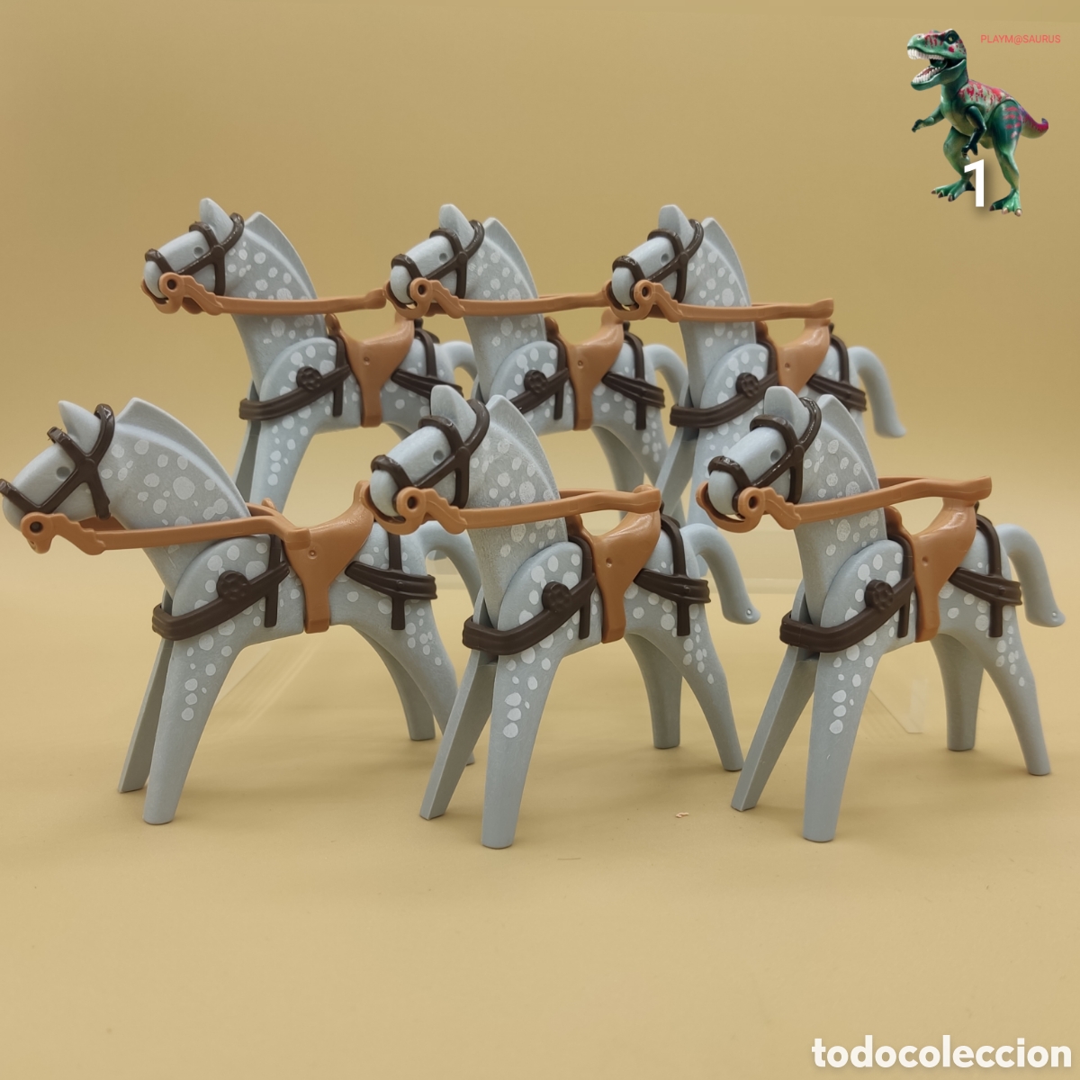Playmobil: Playmobil lote caballo antiguo primera generacion silla riendas caballero medieval montura castillo