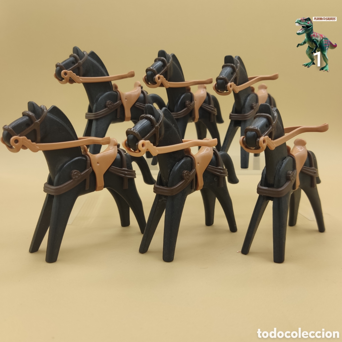 Playmobil: Playmobil lote caballo antiguo primera generacion silla riendas caballero medieval montura castillo