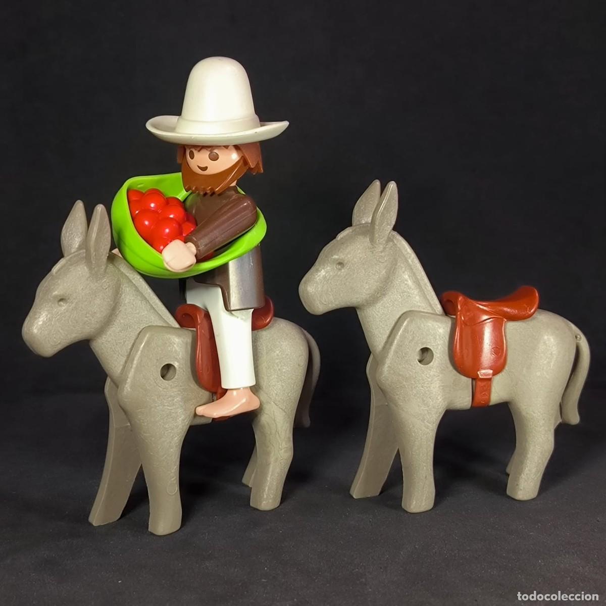 Playmobil: Playmobil campesino con 2 burros ☼