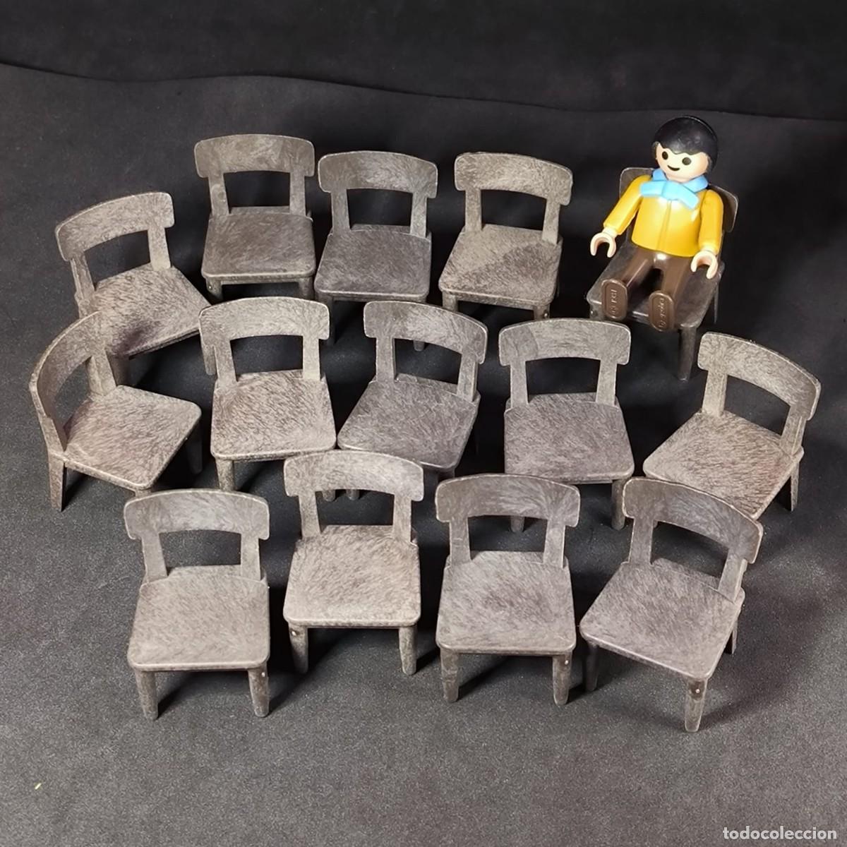 Playmobil: Playmobil sillas marrones con ni&ntilde;o ☼