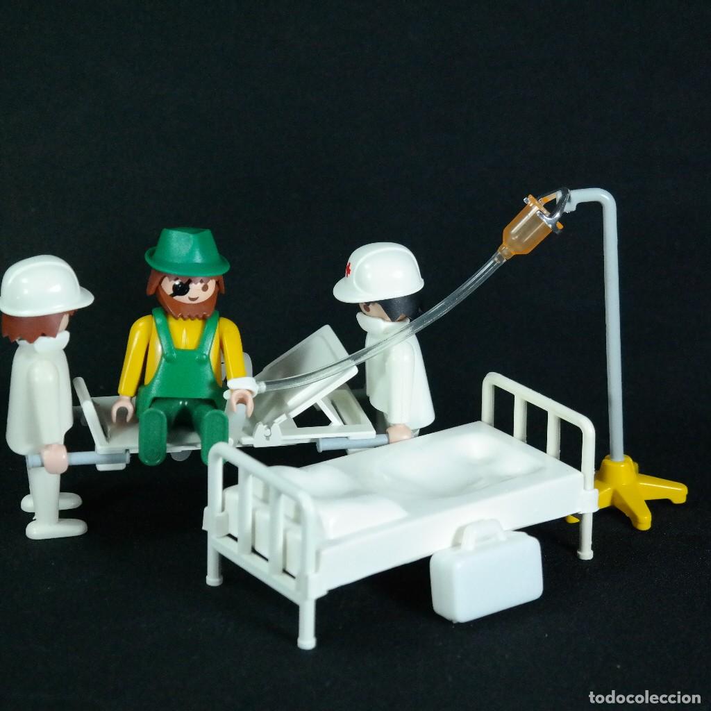 Playmobil: Playmobil cama, camilla, suero, medicos y paciente ☼