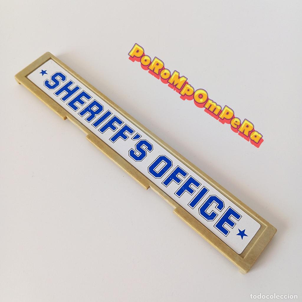 Playmobil: PLAYMOBIL LETRERO OFICINA SHERIFF OESTE &Eacute;POCA 3423 CARTEL SHERIFF'S OFFICE A&Ntilde;OS 80