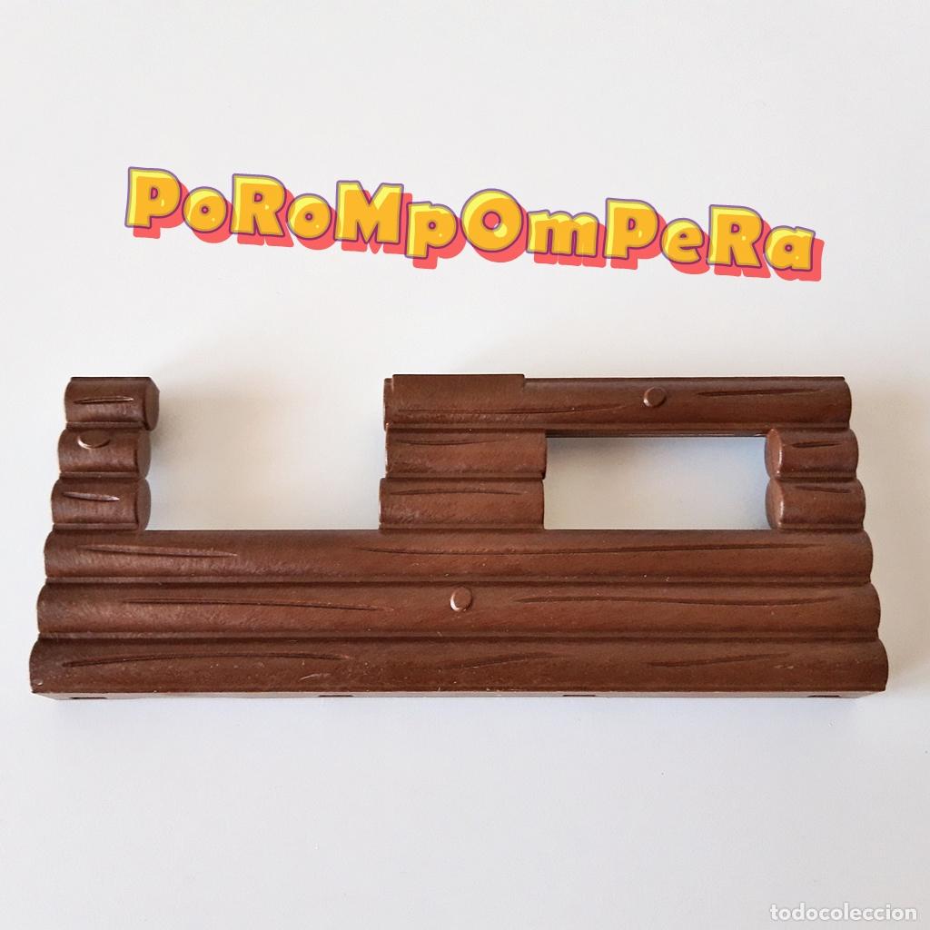 Playmobil: PLAYMOBIL PARED DE TRONCOS CON VENTANA FUERTE OESTE SYSTEM X 5245 6427 EMPALIZADA FRT
