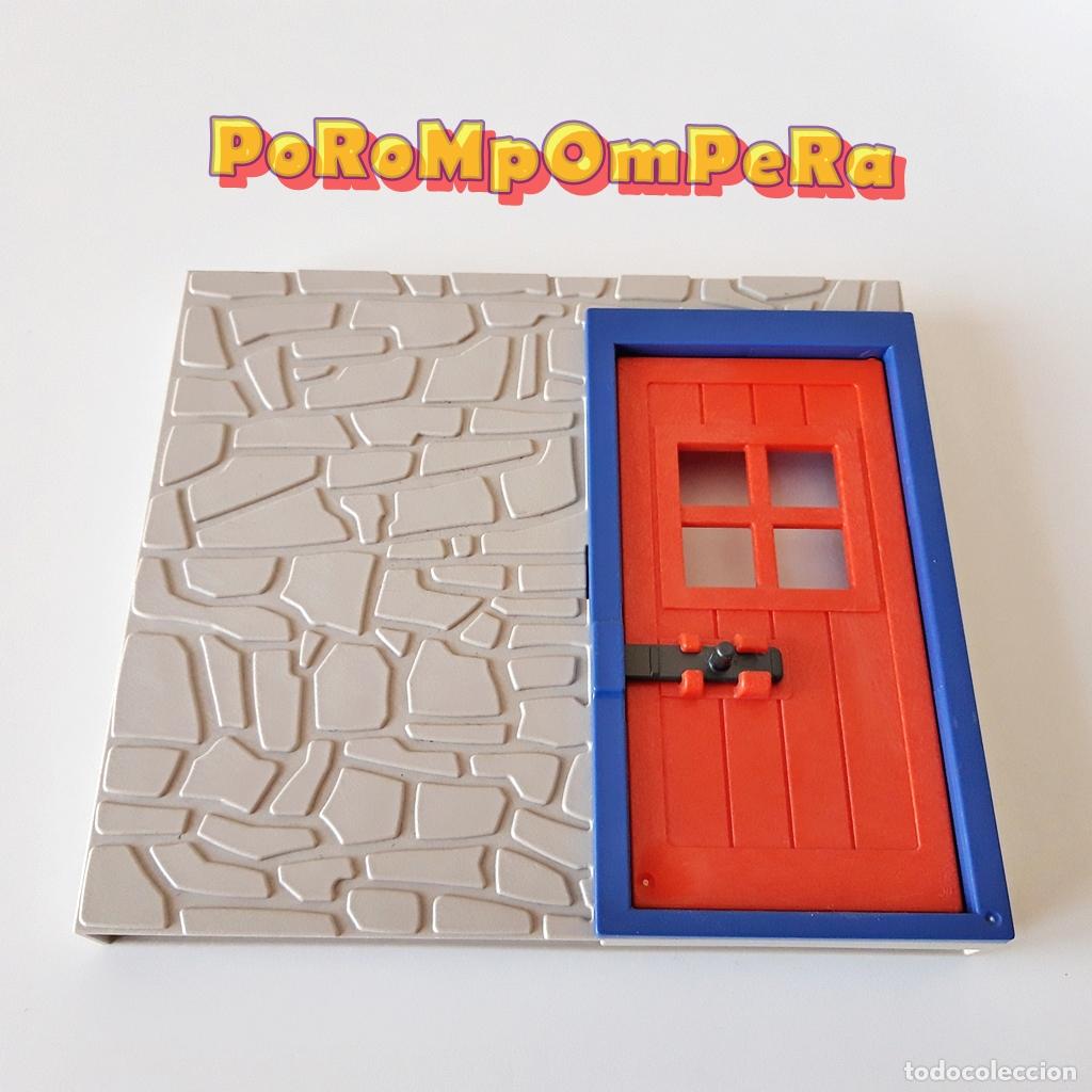 Playmobil: PLAYMOBIL MURO GRIS PIEDRA CON PUERTA FUERTE OESTE SYSTEM X 5245 6427 PARED ENTRADA FRT