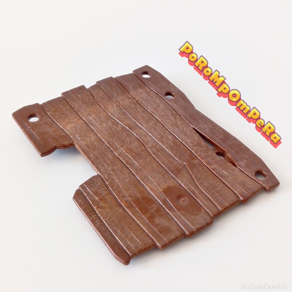 Playmobil: PLAYMOBIL PLATAFORMA TIPO MADERA CASA DEL &Aacute;RBOL 4207 BASE MARR&Oacute;N TAPA CUBIERTA E9