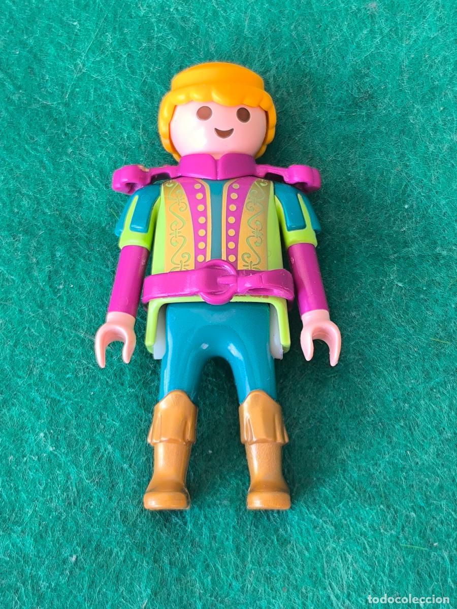 Playmobil: playmobil figura caballero medieval pr&iacute;ncipe elfo verde magenta hadas vikingos enanos orcos