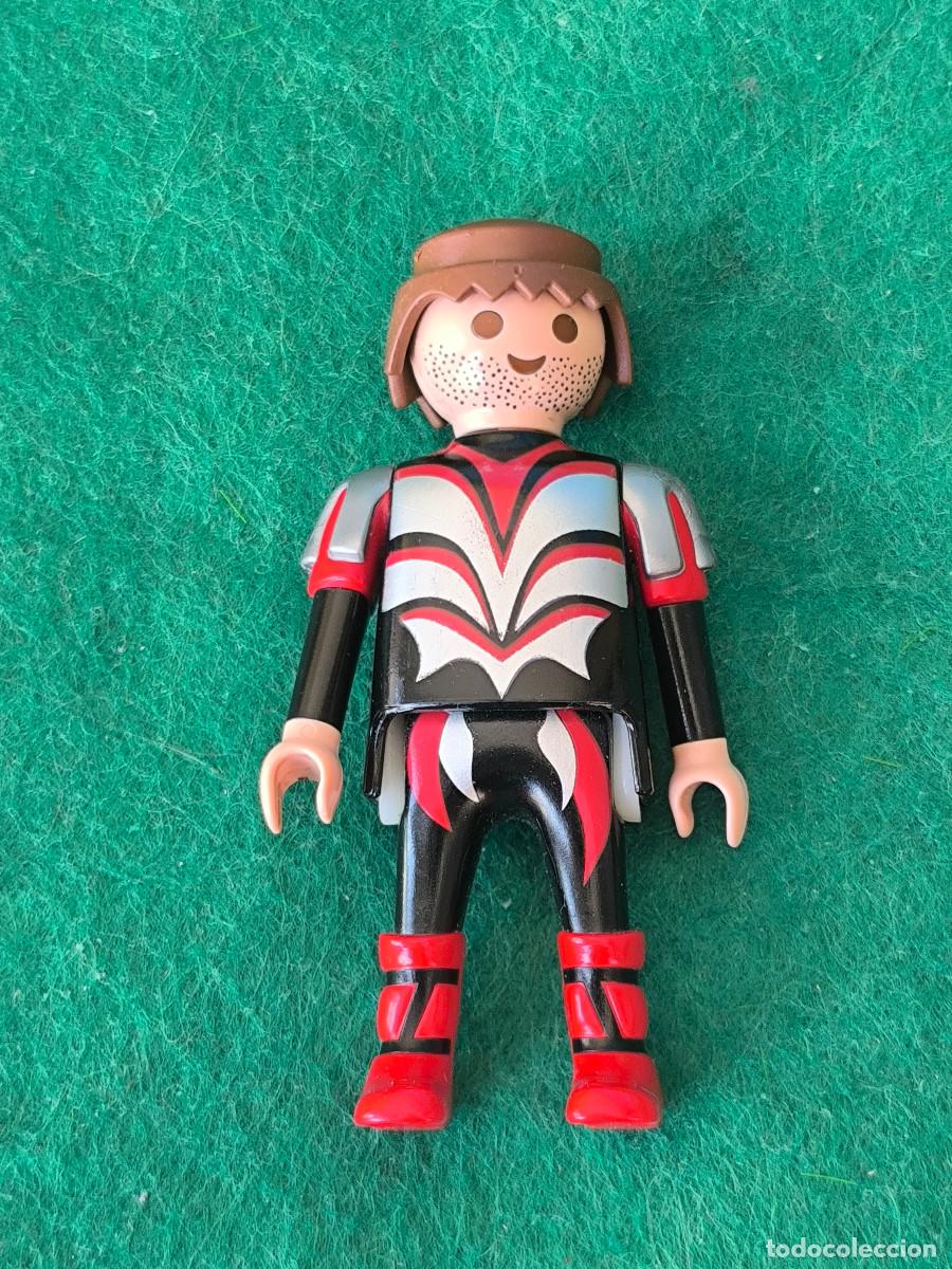 Playmobil: playmobil figura caballero medieval negro plata rojo vikingos enanos orcos elfos romanos castillo
