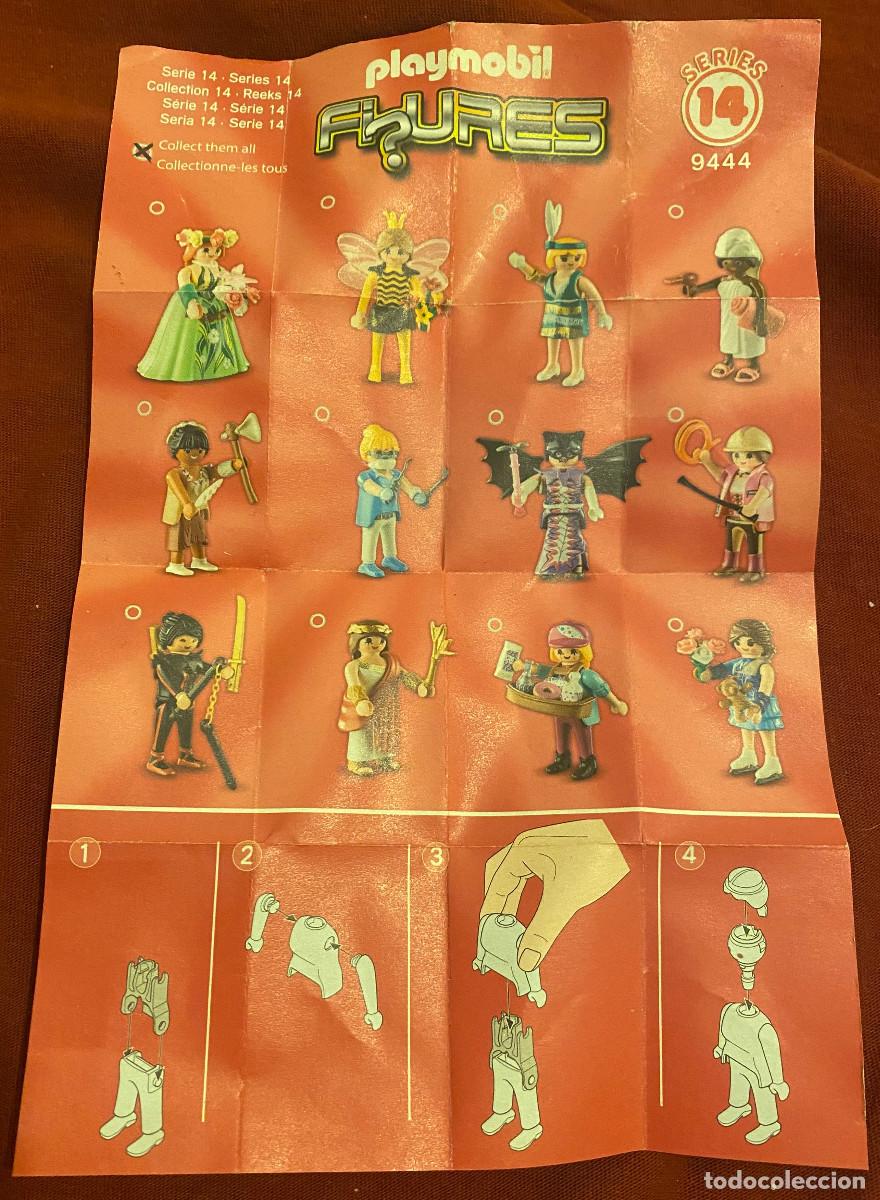 Playmobil: Papel o folleto explicativo n&ordm; 9444. Playmobil Figures - Series 14. A&ntilde;o 2017. Buen estado.