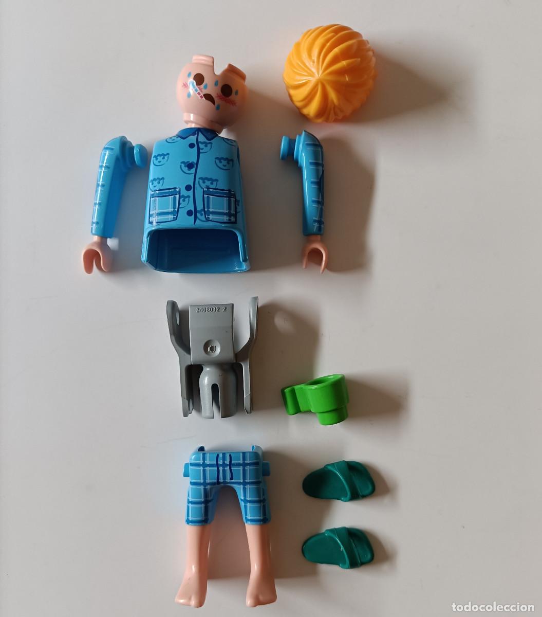 Playmobil: figura playmobil serie 30 pijama rubio azul taza verde chanclas enfermo descalzo 2026