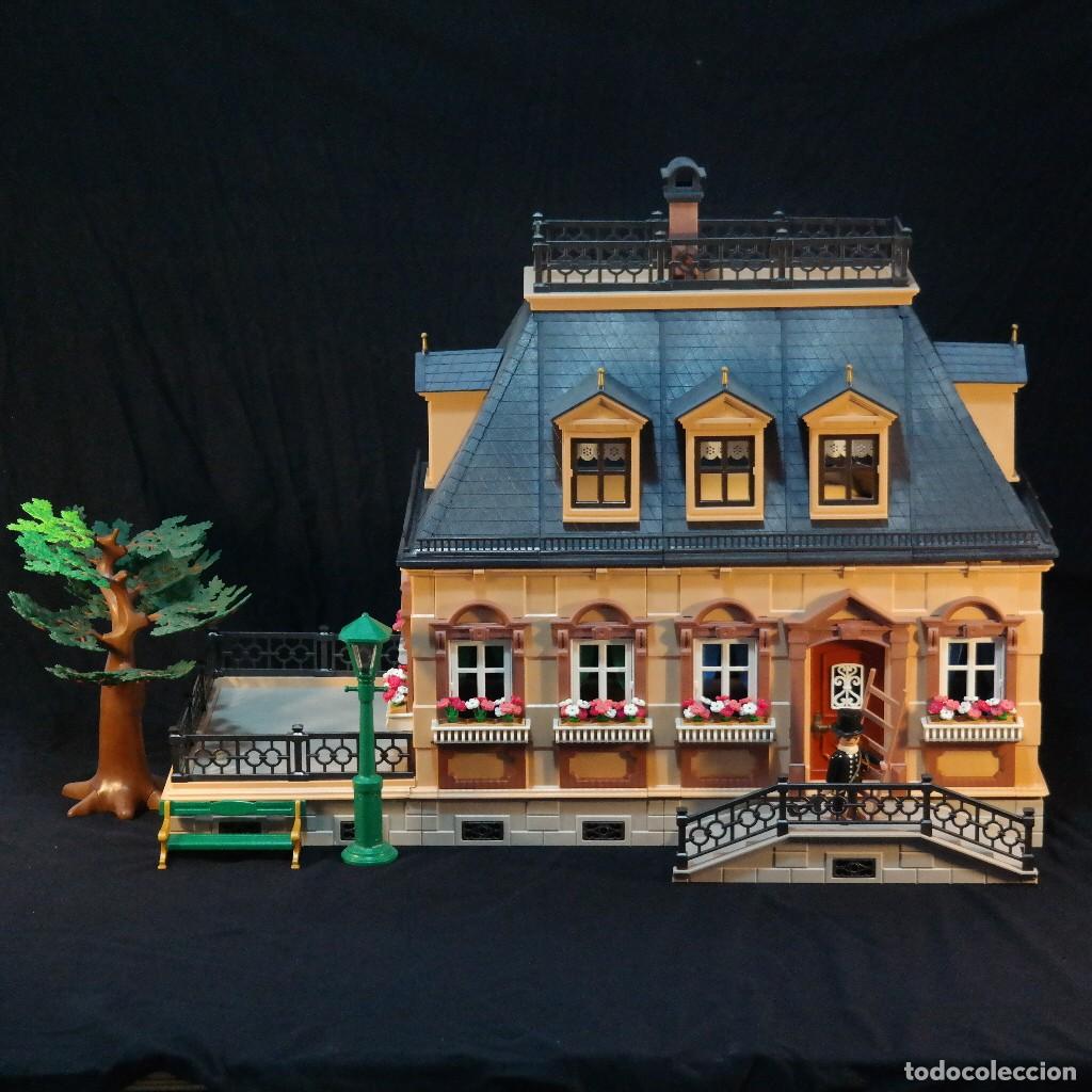 Playmobil: Playmobil MANSION VICTORIANA con arbol, farol, banco y deshollinador ☼