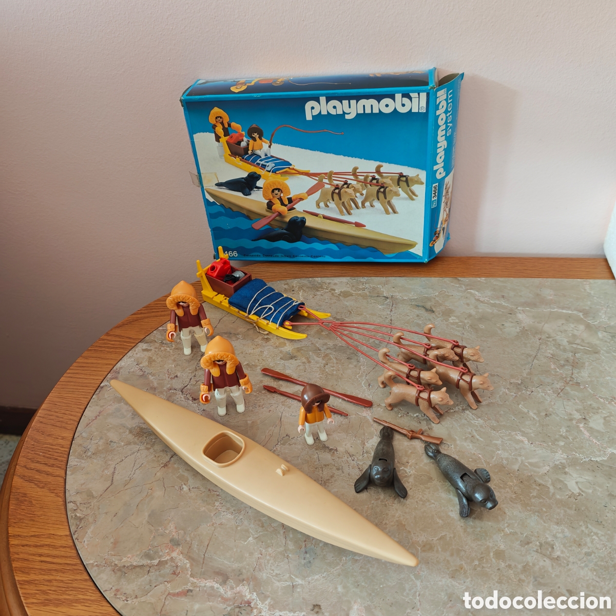 Playmobil: Playmobil 3466 esquimales con trineo, focas y kayak, en caja