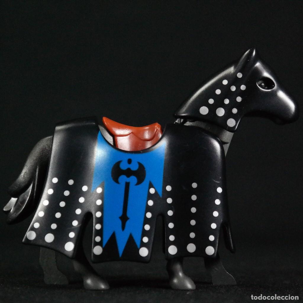 Playmobil: Playmobil caballo medieval con manta negra ☼