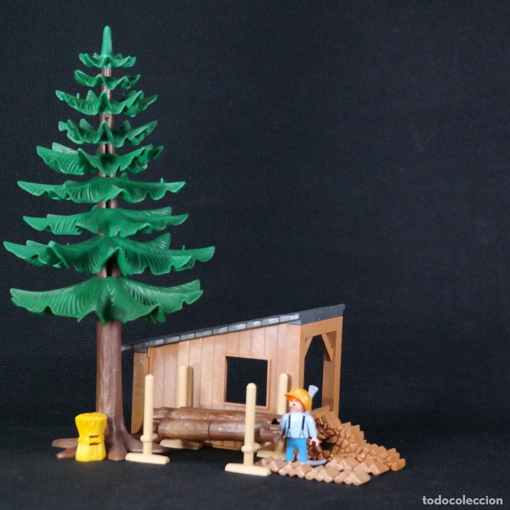 Playmobil: Playmobil casita de lenador con pino alto y lena k☼