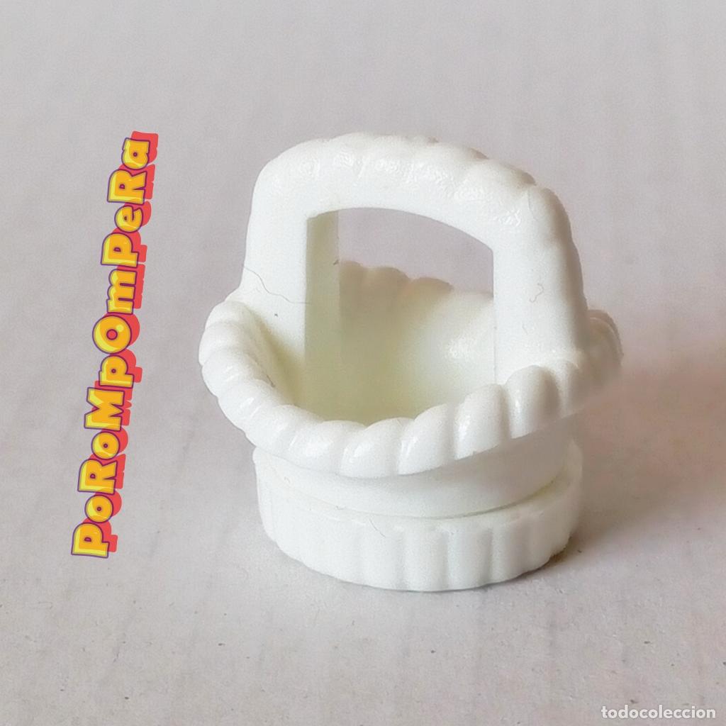 Playmobil: PLAYMOBIL CESTO BLANCO 3637 4158 4165 5158 5339 5445 5478 5601 CANASTA MIMBRE T5