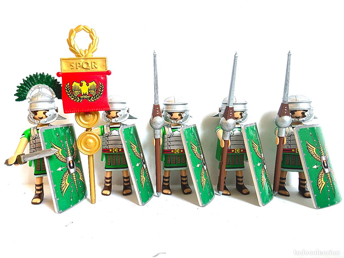 Playmobil: Playmobil 5 Legionarios Romanos cABALLERIA CUSTOM cENTURION BELEN 4273 4274 4275 Asterix y Obelix