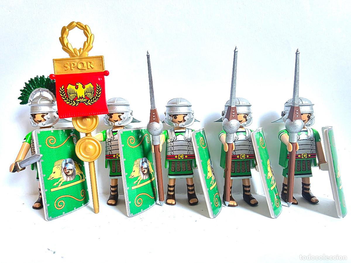 Playmobil: Playmobil 5 Legionarios Romanos cABALLERIA CUSTOM cENTURION BELEN 4273 4274 4275 Asterix y Obelix