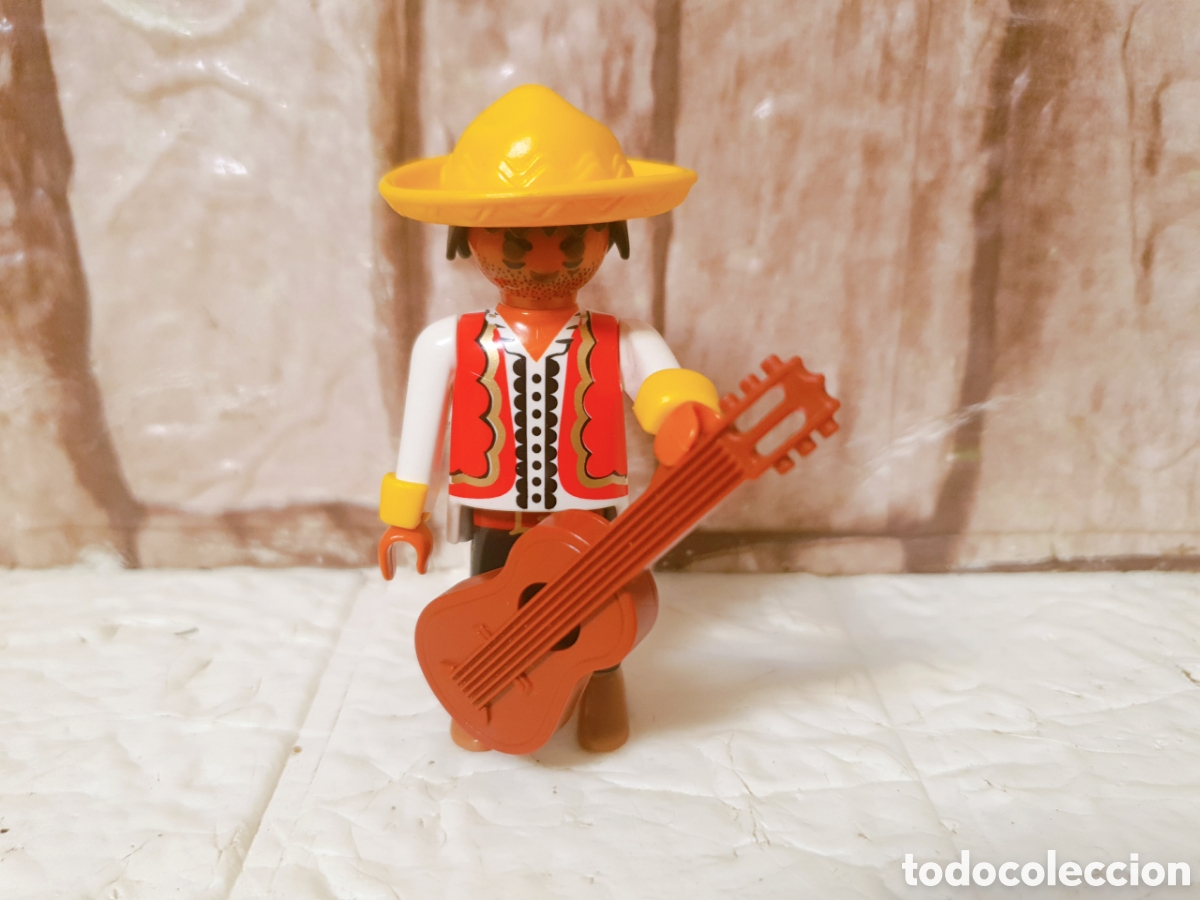 Playmobil: PLAYMOBIL MEXICANO MEJICANO CON GUITARRA SOBRE SORPRESA SERIE 2 CHICOS 5157 PU&Ntilde;OS AMARILLOS GUITARRA