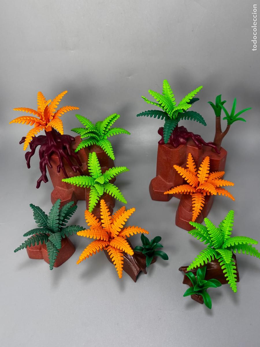 Playmobil: Playmobil lote roca con seto &aacute;rbol