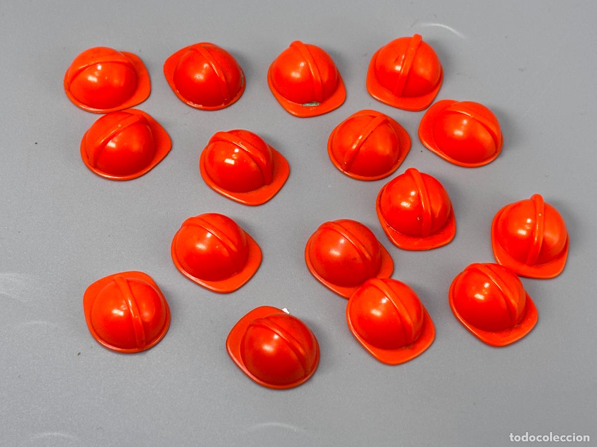 Playmobil: Playmobil lote casco obra naranja