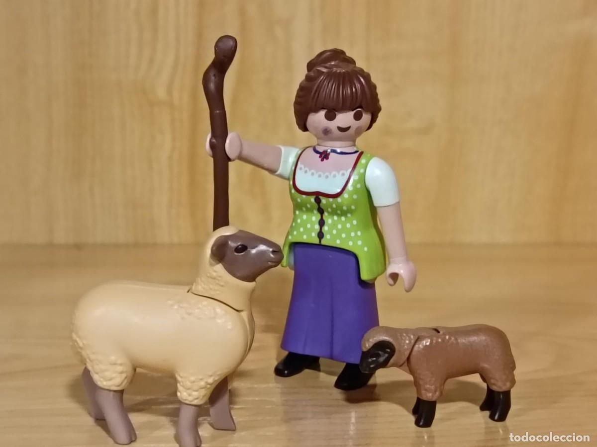 Playmobil: PLAYMOBIL BELEN ,ALDEANA , PASTORA CON OVEJAS NEGRAS - 22/7/26