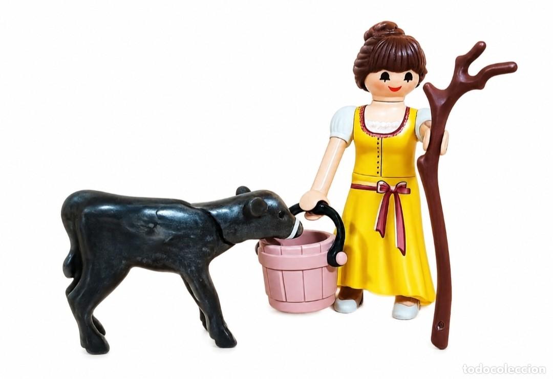 Playmobil: PLAYMOBIL ALDEANA , PASTORA CON VACA , BELEN - 22/7/26