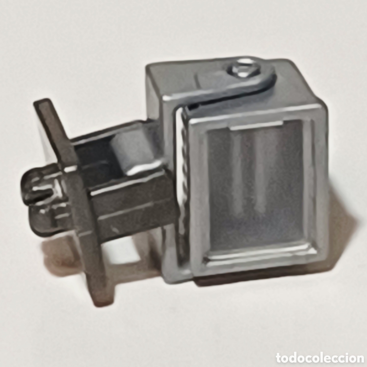 Playmobil: Pieza playmobil foco gris metalizado giratorio base negra luz lampara